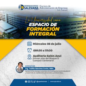 Afiche de la Conferencia: La Universidad como espacio de formación integral